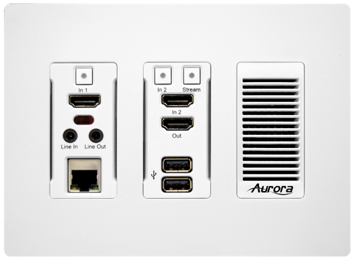 Aurora Multimedia IPX-TC3A-WP3-Pro 高级 IP 流媒体 HDMI 墙板收发器